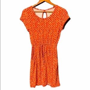 Lucky Brand Short Sleeve Summer Dress with Cut Out